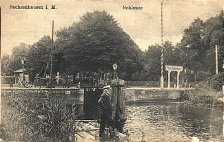 Schleuse Sachsenhausen um 1910